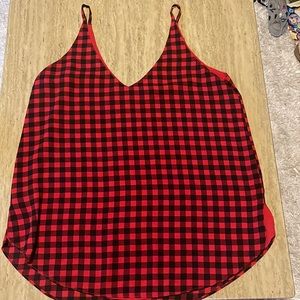 Plaid dress tank top
